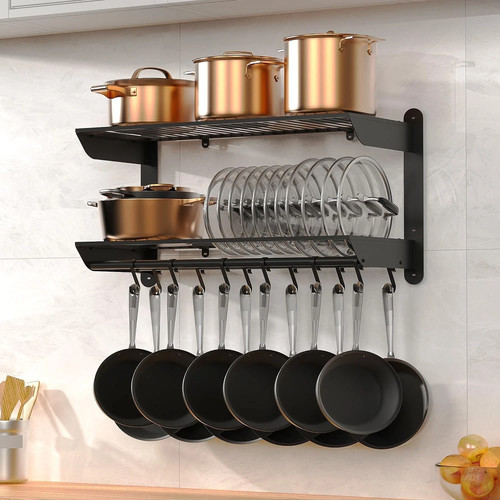Pot rack wall mounted - pot, inch